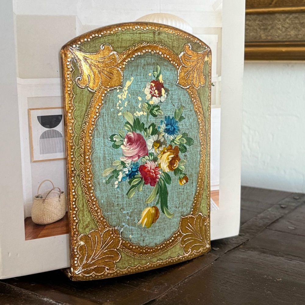 Pair Of Vintage Florentine Bookends - Rare find - Handmade
